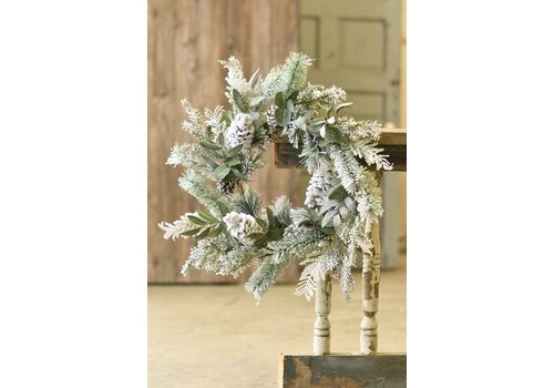 24" Winter Hollow Wreath 