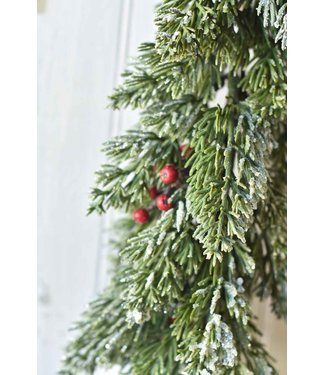 48" Redrush Iced Pine Garland