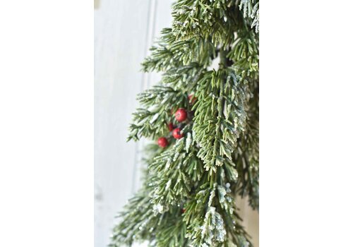  48" Redrush Iced Pine Garland 