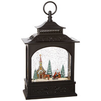 Town Scene Musical Lighted Lantern