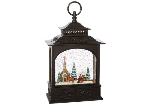  Town Scene Musical Lighted Lantern 