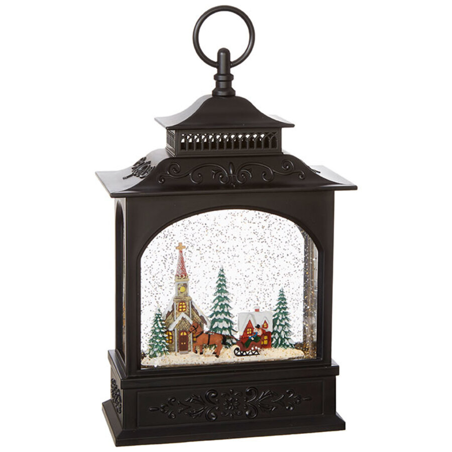 Town Scene Musical Lighted Lantern