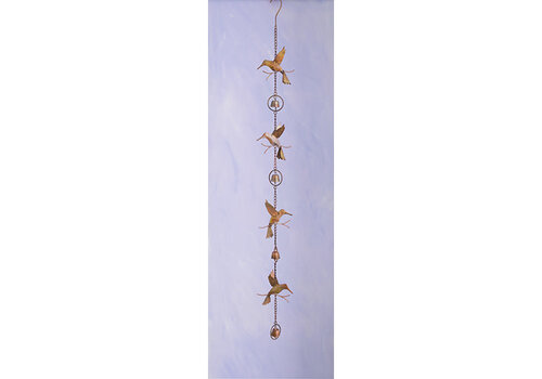  Flamed Hummingbirds & Bells Ornament 