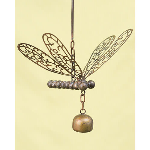  Flamed Dragonfly w/ Bell Ornament 