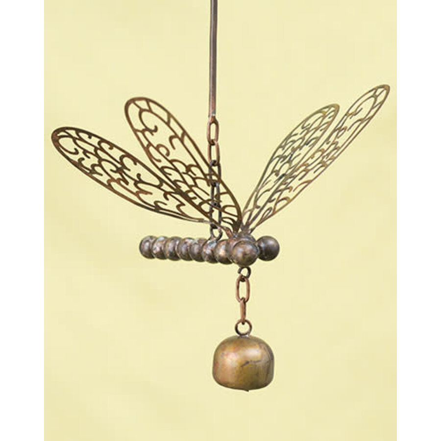 Flamed Dragonfly w/ Bell Ornament