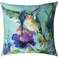HB Purple Flowers Square Pillow