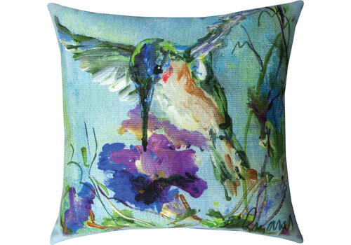  HB Purple Flowers Square Pillow 