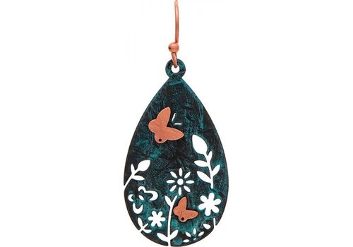  Rain Jewelry Collection Oval Mosaic Garden Scene Earrings 