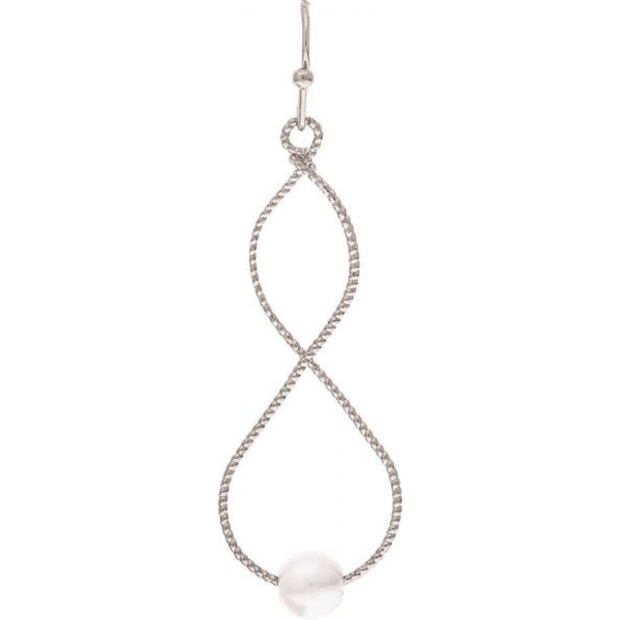 Pearl Infinity Twist Earrings