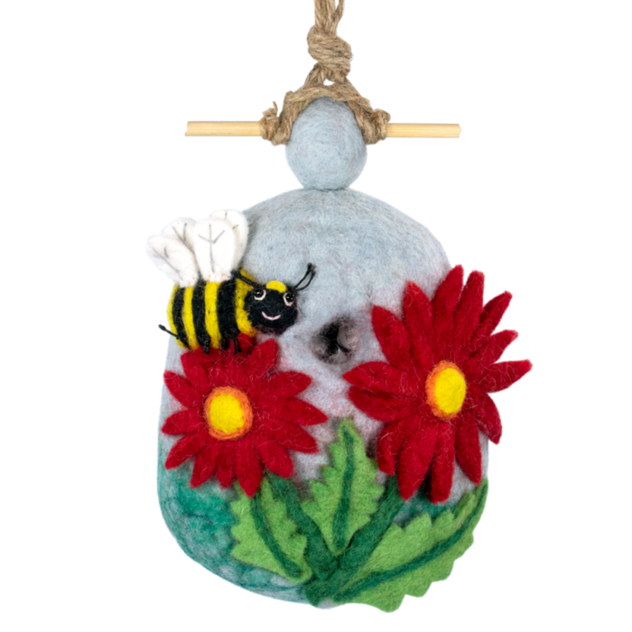 Bumblebee Wool Birdhouse