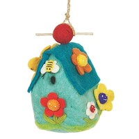 Flower House Wool Birdhouse