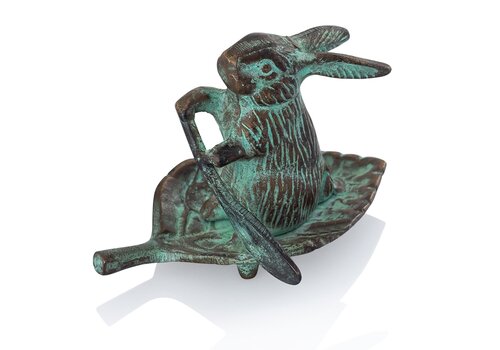  Rowing Rabbit on Leaf 