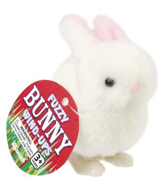 Toysmith White Fuzzy Wind Up Bunny