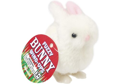 Toysmith White Fuzzy Wind Up Bunny 