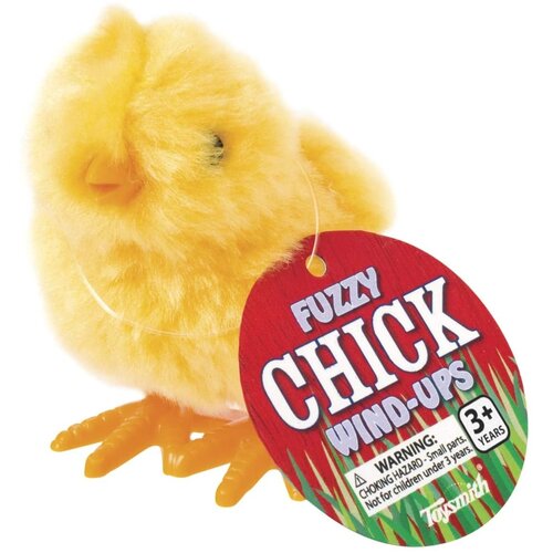  Toysmith Yellow Fuzzy Wind Up Chick 