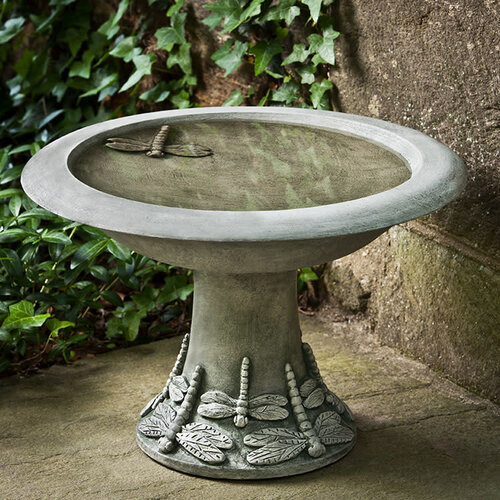  Campania International Dragonfly Birdbath Small 
