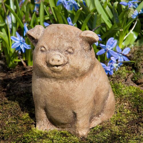  Campania International Piglet Cast Stone Statue 