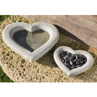 Heart Ground Birdbath Small