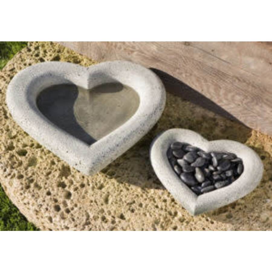 Heart Ground Birdbath Small