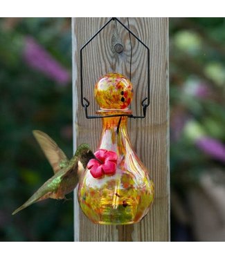 Lunalite Vase Hummingbird Feeder - Mercury