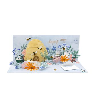 Up With Paper Honeybees Pop Up Card