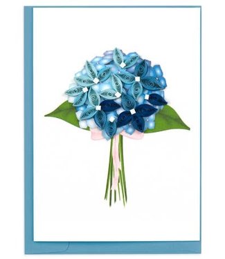 Quilling Cards Blue Hydrangea Gift Encl Card