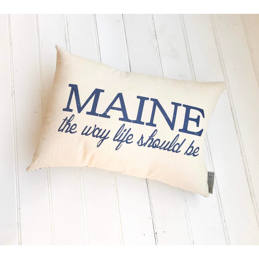 Maine Motto Pillow