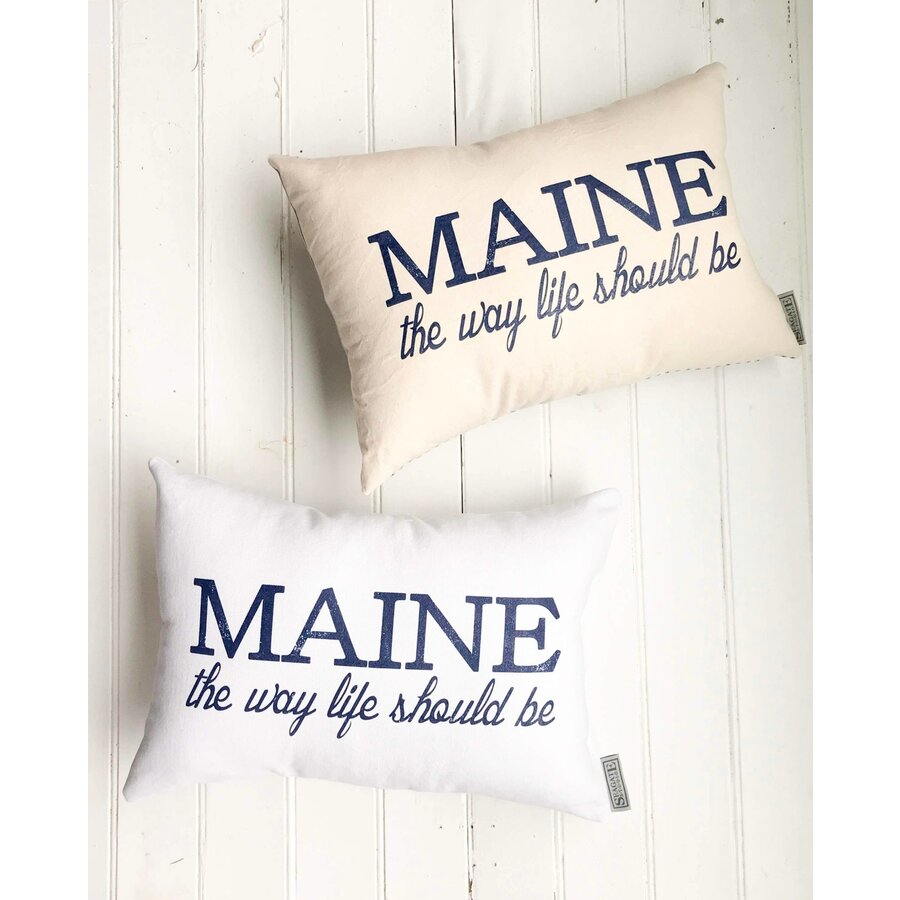 Maine Motto Pillow