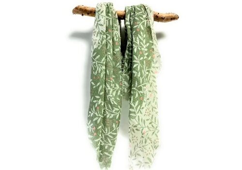  Shihreen Cotton Gauzy Scarf Vine/Flower Buds 