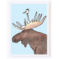 Chickadee and Moose Card