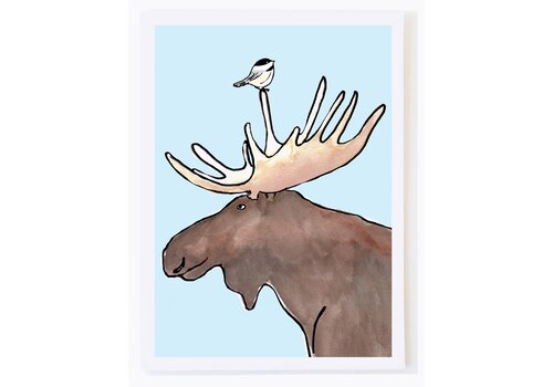  Molly O Chickadee and Moose Card 