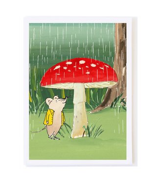 Molly O Mushroom Umbrella Card