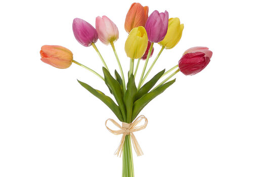  14.5" Real Touch Mixed Tulip Bundle 