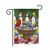 Birdbath Gathering Garden Flag