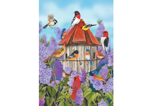  Birds & Lilacs Garden Flag 