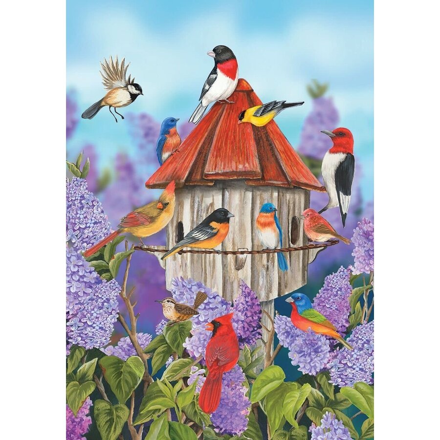 Birds & Lilacs Garden Flag