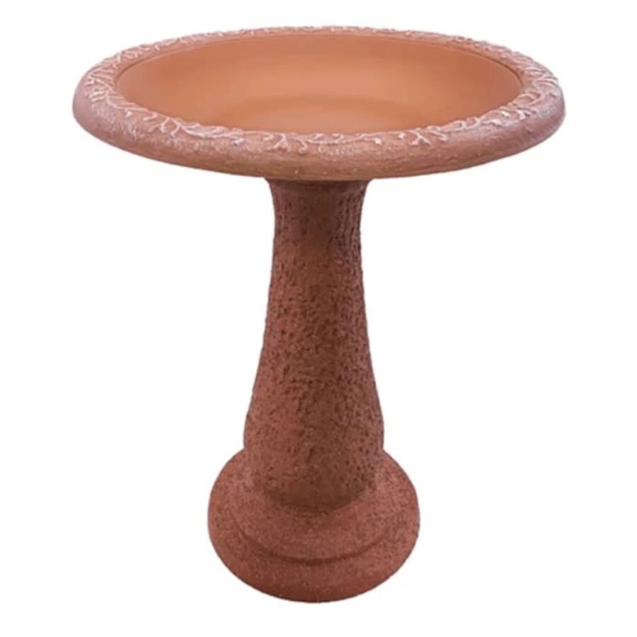 Fiber Clay Bird Bath 24" Tall