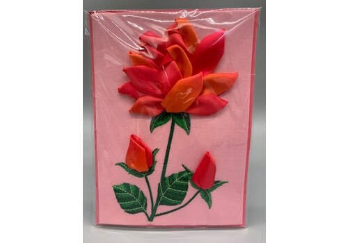  Mother's Day Card Ribbon Rose 