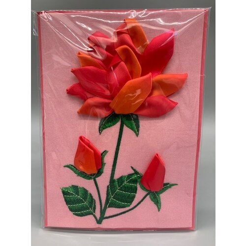  Mother's Day Card Ribbon Rose 