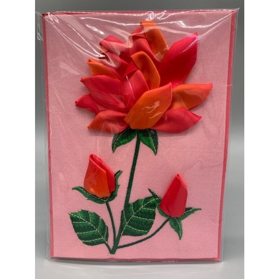 Mother's Day Card Ribbon Rose