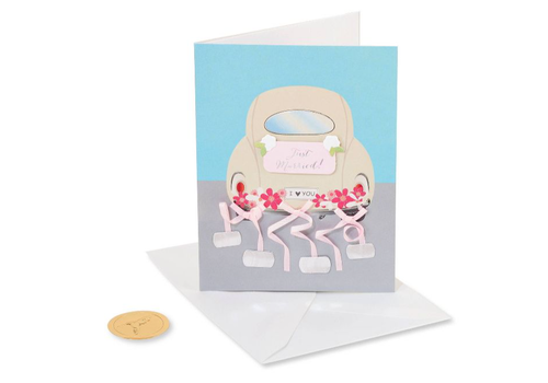  Just Married VW Bug Card 