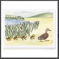 Duck and Ducklings Card