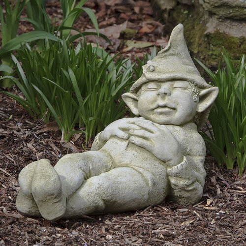  Campania International Sleeping Garden Gnome Cast Stone 