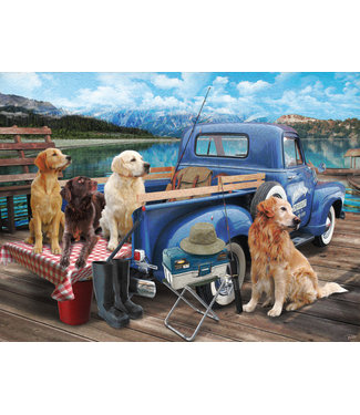 Dogs Gone Fishing 550 Piece Puzzle