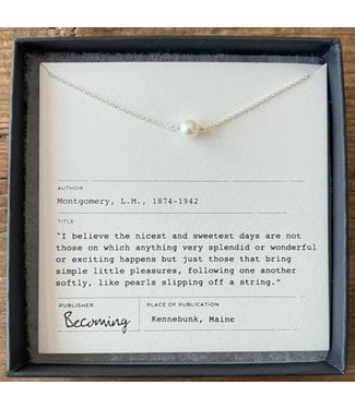Becoming Simple Pleasures Pearl Necklace Sterling Silver
