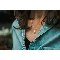 Thick Thin Mixed Metals Necklace