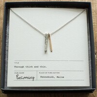 Thick Thin Mixed Metals Necklace