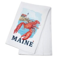 Lobster & Portland Lighthouse Kitchen Towel