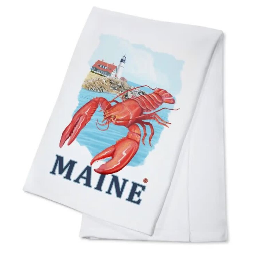 Lobster & Portland Lighthouse Kitchen Towel