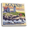 Lantern Press Nubble Lighthouse Coaster